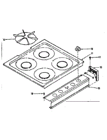 Main Top parts for Kenmore Range 119.7058410 (1197058410, 119 7058410) from AppliancePartsPros.com