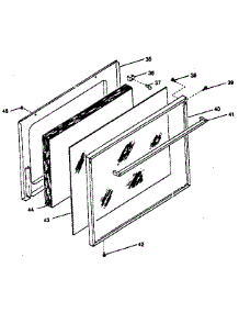 Oven Door (119.7078810) parts for Kenmore Range 119.7058810 (1197058810, 119 7058810) from AppliancePartsPros.com