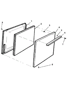 Oven Door parts for Kenmore Range 119.7058883 (1197058883, 119 7058883) from AppliancePartsPros.com