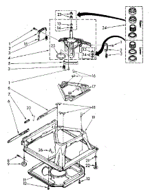 Machine Base Parts parts for Kenmore Washer 110.82694320 (11082694320, 110 82694320) from AppliancePartsPros.com