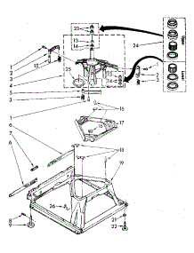 Machine Base Parts parts for Kenmore Washer 110.82694330 (11082694330, 110 82694330) from AppliancePartsPros.com