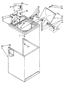 Top And Cabinet Parts parts for Kenmore Washer 110.82694530 (11082694530, 110 82694530) from AppliancePartsPros.com