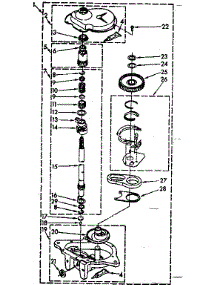 Gearcase Parts parts for Kenmore Washer 110.8271610 (1108271610, 110 8271610) from AppliancePartsPros.com