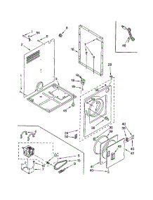 Cabinet parts for Kenmore Dryer 110.82722200 (11082722200, 110 82722200) from AppliancePartsPros.com