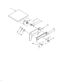 Top And Console parts for Kenmore Dryer 110.82722200 (11082722200, 110 82722200) from AppliancePartsPros.com
