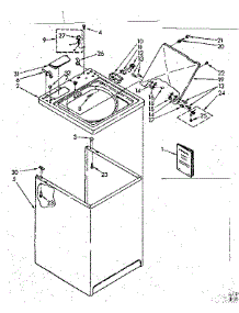 Top And Cabinet Parts parts for Kenmore Washer 110.82791100 (11082791100, 110 82791100) from AppliancePartsPros.com
