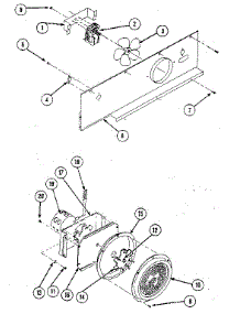 Fan - Cooling Fan And Convection Wheel Asm. parts for Kenmore Range 202.34(1988) (20234(1988), 202 34(1988)) from AppliancePartsPros.com