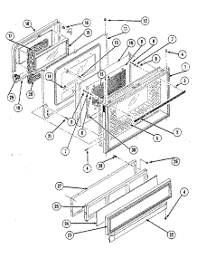 Door parts for Kenmore Range 202.34(1988) (20234(1988), 202 34(1988)) from AppliancePartsPros.com