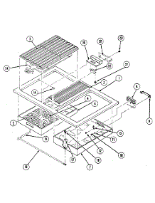 Top / Grill Pan Assembly parts for Kenmore Range 202.34(1988) (20234(1988), 202 34(1988)) from AppliancePartsPros.com