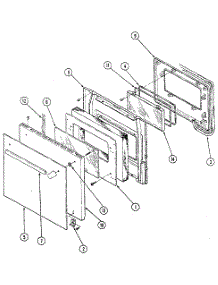 Upper Door parts for Kenmore Electric Wall Oven 211.34(1988) (21134(1988), 211 34(1988)) from AppliancePartsPros.com