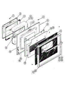 Doors parts for Kenmore Wall Oven 212.43(1988) (21243(1988), 212 43(1988)) from AppliancePartsPros.com