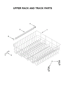 Upper Rack And Track Parts parts for Kenmore Dishwasher 221.2413N414 (2212413N414, 221 2413N414) from AppliancePartsPros.com