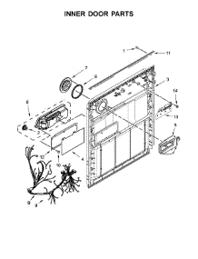 Inner Door Parts parts for Kenmore Dishwasher 221.3099N413 (2213099N413, 221 3099N413) from AppliancePartsPros.com