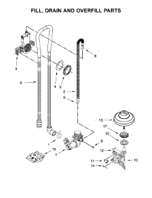 Fill, Drain And Overfill Parts parts for Kenmore Dishwasher 221.3229N414 (2213229N414, 221 3229N414) from AppliancePartsPros.com