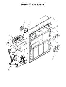 Inner Door Parts parts for Kenmore Dishwasher 221.3473N413 (2213473N413, 221 3473N413) from AppliancePartsPros.com