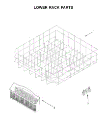 Lower Rack Parts parts for Kenmore Dishwasher 221.3473N413 (2213473N413, 221 3473N413) from AppliancePartsPros.com