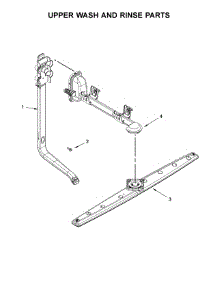Upper Wash And Rinse Parts parts for Kenmore Dishwasher 221.3803N710 (2213803N710, 221 3803N710) from AppliancePartsPros.com