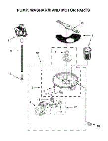 Pump, Washarm And Motor Parts parts for Kenmore Dishwasher 221.4502N020 (2214502N020, 221 4502N020) from AppliancePartsPros.com