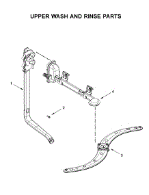 Upper Wash And Rinse Parts parts for Kenmore Dishwasher 221.4502N020 (2214502N020, 221 4502N020) from AppliancePartsPros.com