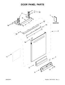 Door Panel Parts parts for Kenmore Elite Dishwasher 2214715N710 from AppliancePartsPros.com