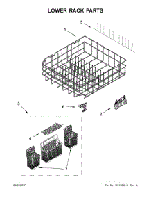 Lower Rack Parts parts for Kenmore Elite Dishwasher 2214743N513 from AppliancePartsPros.com