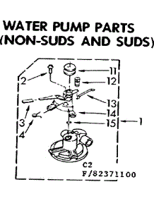 Water Pump Parts Non-Suds And Suds parts for Kenmore Washer 110.82371100 (11082371100, 110 82371100) from AppliancePartsPros.com