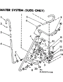 Water System Suds Only parts for Kenmore Washer 110.82371100 (11082371100, 110 82371100) from AppliancePartsPros.com