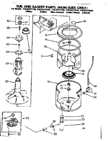 Tub And Basket Parts Non-Suds Only parts for Kenmore Washer 110.82371610 (11082371610, 110 82371610) from AppliancePartsPros.com
