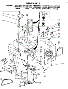 Drive Parts parts for Kenmore Washer 110.82371810 (11082371810, 110 82371810) from AppliancePartsPros.com