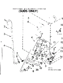 Water System Parts Suds Only parts for Kenmore Washer 110.82372700 (11082372700, 110 82372700) from AppliancePartsPros.com