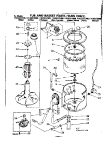 Tub And Basket Parts Suds Only parts for Kenmore Washer 110.82372700 (11082372700, 110 82372700) from AppliancePartsPros.com