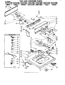 Top And Console Parts parts for Kenmore Washer 110.82372700 (11082372700, 110 82372700) from AppliancePartsPros.com
