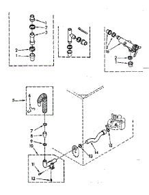Water System Parts (Non-Suds Only) parts for Kenmore Washer 110.82372720 (11082372720, 110 82372720) from AppliancePartsPros.com