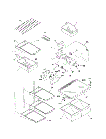 Shelves parts for Kenmore Refrigerator 253.76189501 (25376189501, 253 76189501) from AppliancePartsPros.com