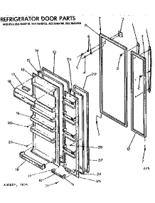 Door Parts parts for Kenmore Refrigerator 253.7640710 (2537640710, 253 7640710) from AppliancePartsPros.com