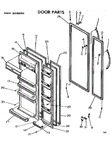Door Parts parts for Kenmore Refrigerator 253.7650310 (2537650310, 253 7650310) from AppliancePartsPros.com