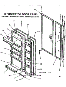 Door Parts parts for Kenmore Refrigerator 253.7650740 (2537650740, 253 7650740) from AppliancePartsPros.com