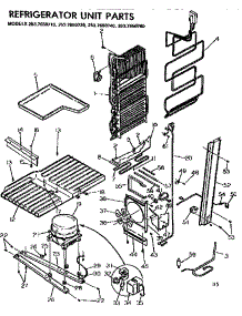Unit Parts parts for Kenmore Refrigerator 253.7650740 (2537650740, 253 7650740) from AppliancePartsPros.com