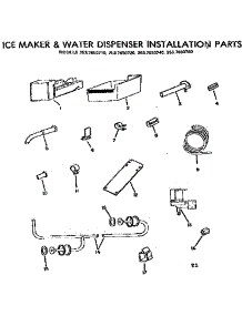 Ice Maker & Water Dispenser Installation Parts parts for Kenmore Refrigerator 253.7650760 (2537650760, 253 7650760) from AppliancePartsPros.com