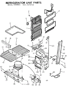 Unit Part parts for Kenmore Refrigerator 253.7670710 (2537670710, 253 7670710) from AppliancePartsPros.com