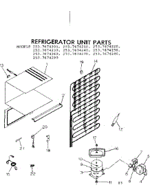 Refrigerator Unit Parts parts for Kenmore Refrigerator 253.7674230 (2537674230, 253 7674230) from AppliancePartsPros.com