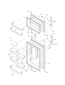 Door parts for Kenmore Refrigerator 253.77872508 (25377872508, 253 77872508) from AppliancePartsPros.com