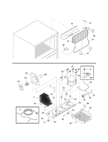 System parts for Kenmore Refrigerator 253.7787250B (2537787250B, 253 7787250B) from AppliancePartsPros.com