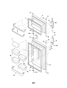 Door parts for Kenmore Refrigerator 253.77873506 (25377873506, 253 77873506) from AppliancePartsPros.com