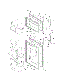 Door parts for Kenmore Refrigerator 253.77873507 (25377873507, 253 77873507) from AppliancePartsPros.com