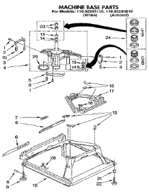 Machine Base parts for Kenmore Washer 110.92293810 (11092293810, 110 92293810) from AppliancePartsPros.com