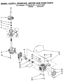Brake, Clutch, Gearcase, Motor And Pump parts for Kenmore Washer 110.92375800 (11092375800, 110 92375800) from AppliancePartsPros.com