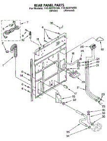 Rear Panel parts for Kenmore Washer 110.92375800 (11092375800, 110 92375800) from AppliancePartsPros.com