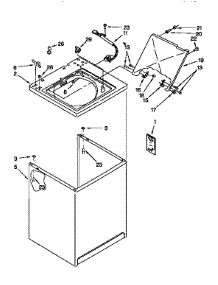Top And Cabinet parts for Kenmore Washer 110.92380200 (11092380200, 110 92380200) from AppliancePartsPros.com