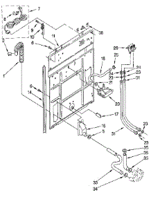 Rear Panel parts for Kenmore Washer 110.92428100 (11092428100, 110 92428100) from AppliancePartsPros.com